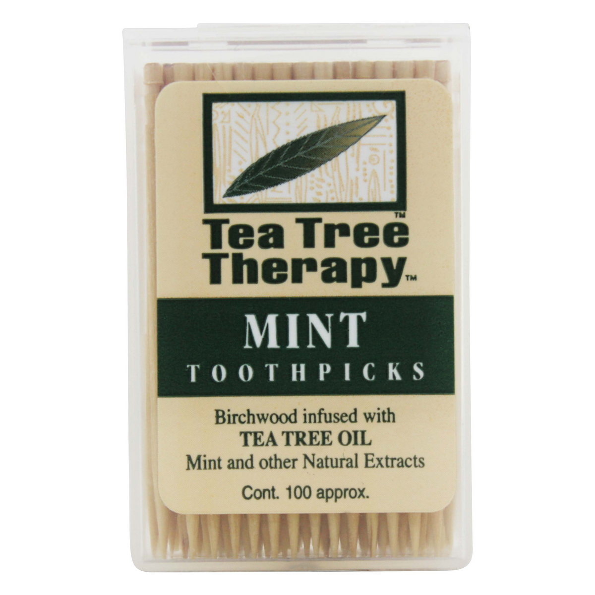 Primary Image of Tea Tree Therapy Mint Toothpicks (100 count)