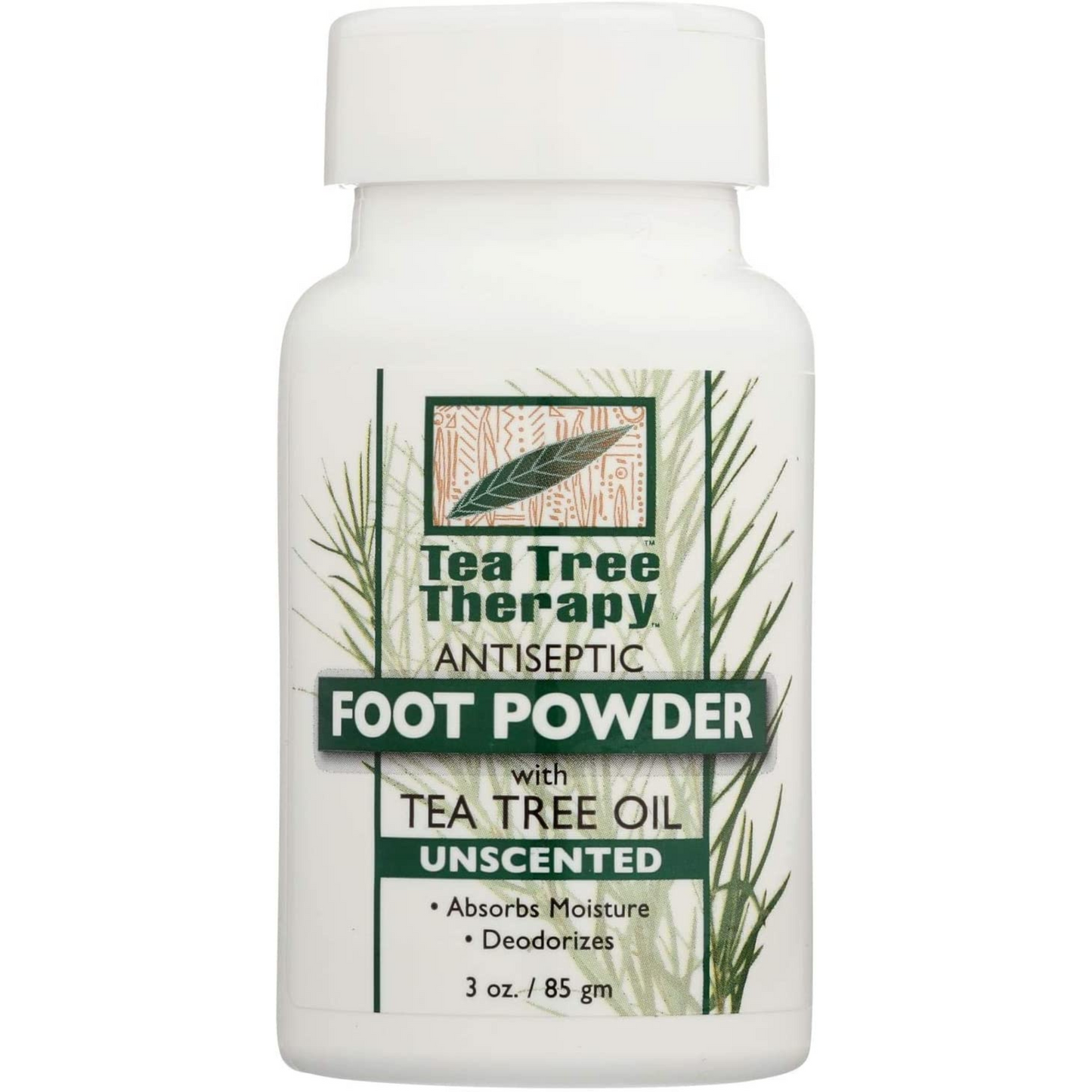 Primary Image of Tea Tree Therapy Unscented Antiseptic Foot Powder (3 oz) 