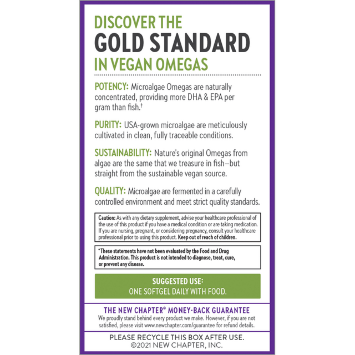 New Chapter Vegan Omega-3 Complex Softgels (30 count) #10085147