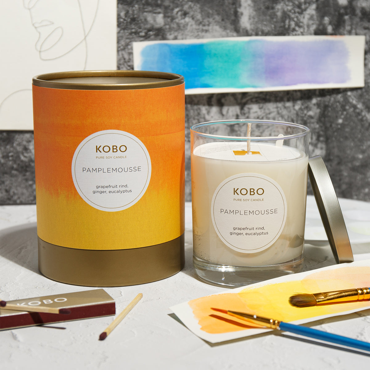KOBO Watercolor Pamplemousse Candle (11 oz) #10084735