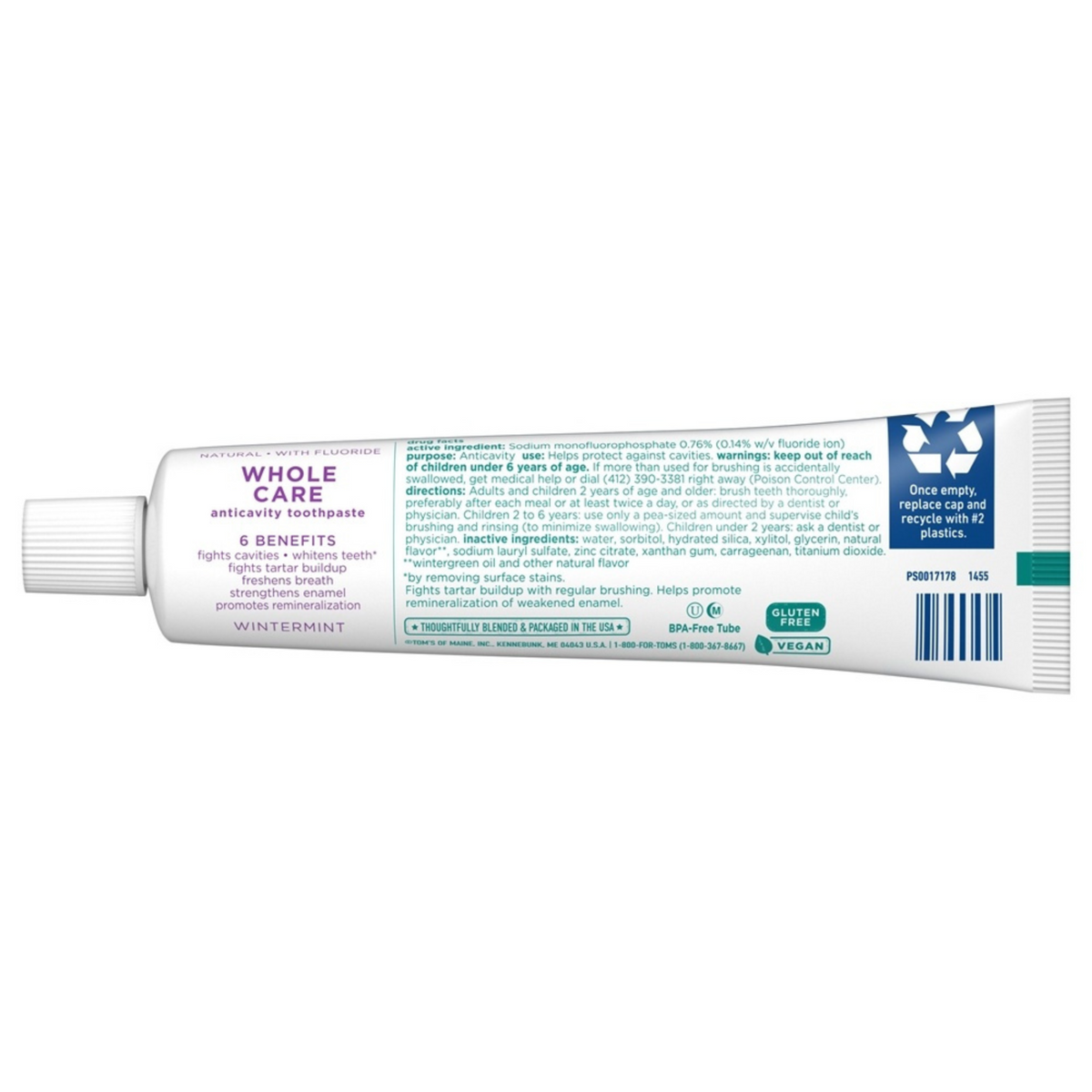 Tom's of Maine Wintermint Whole Care Toothpaste (4 oz) #10067186