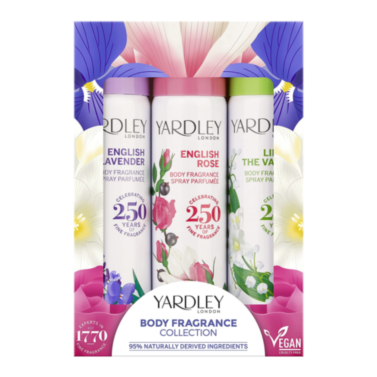 Primary Image of Yardley Body Fragrance Collection (3 x 75ml)