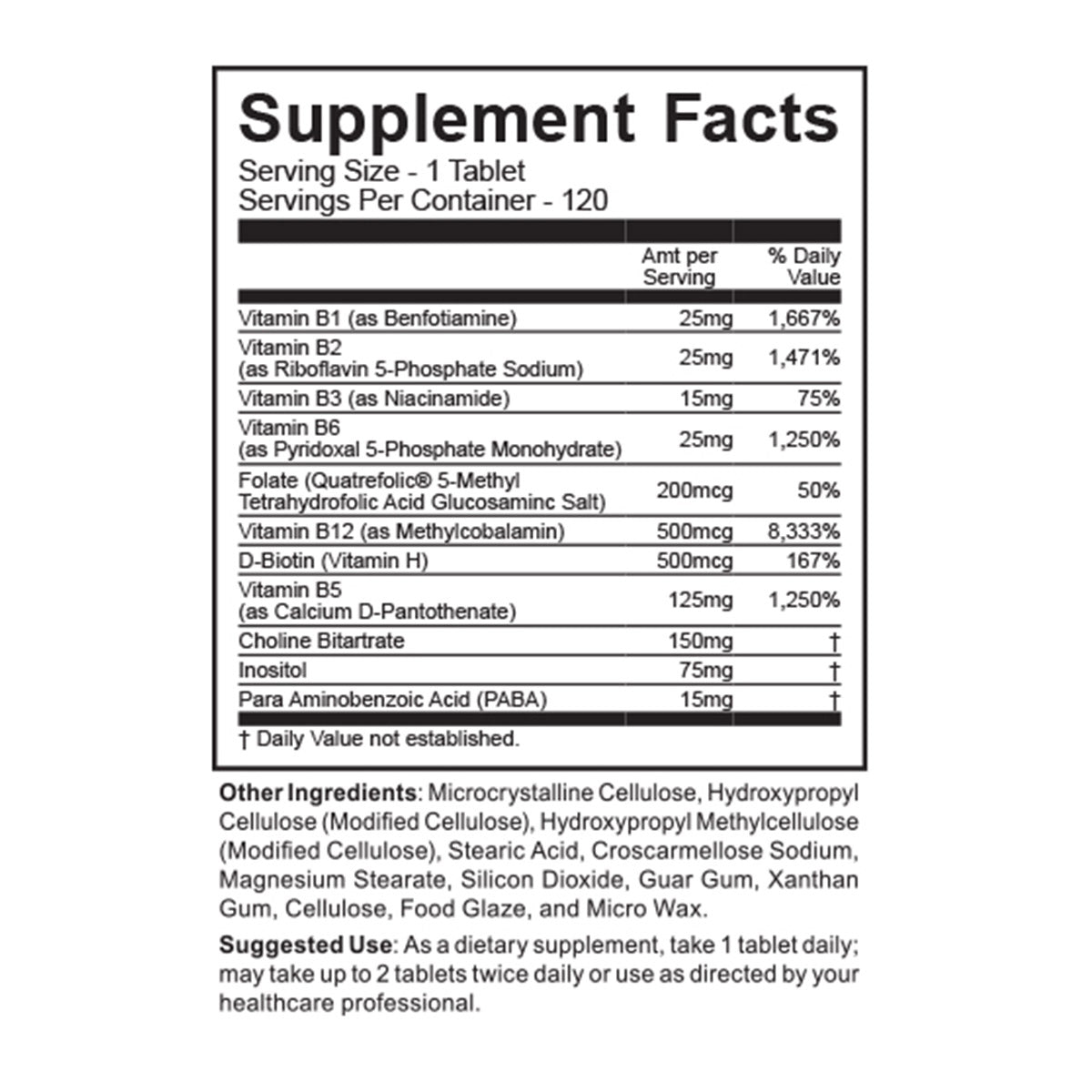 Jigsaw Health Activated B w/SRT (120 count) Smallflower