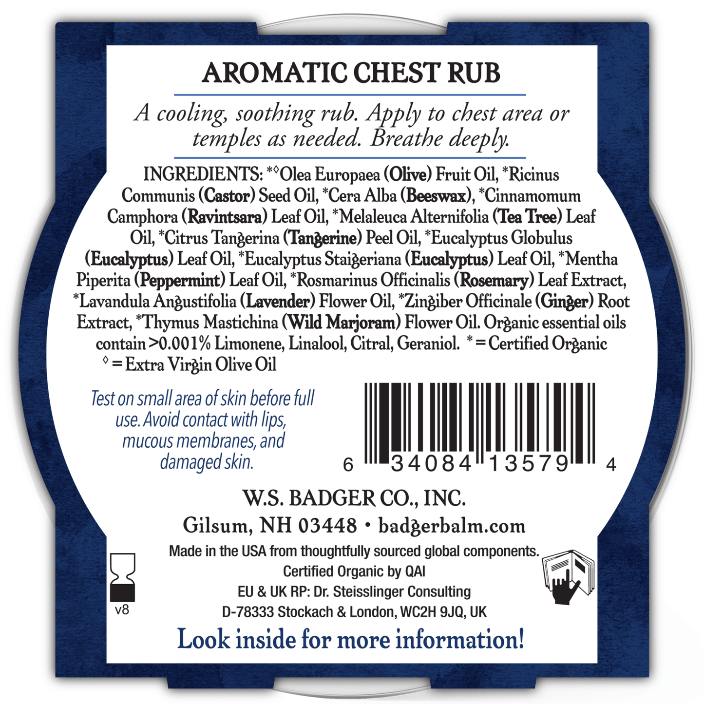 Alternate Image of Aromatic Chest Rub Large Tin Back