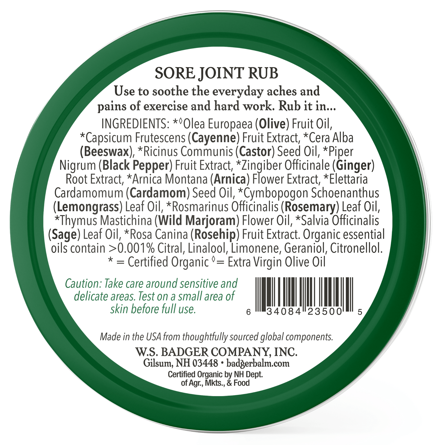 Alternate Image of Sore Joint Rub Large Tin Back