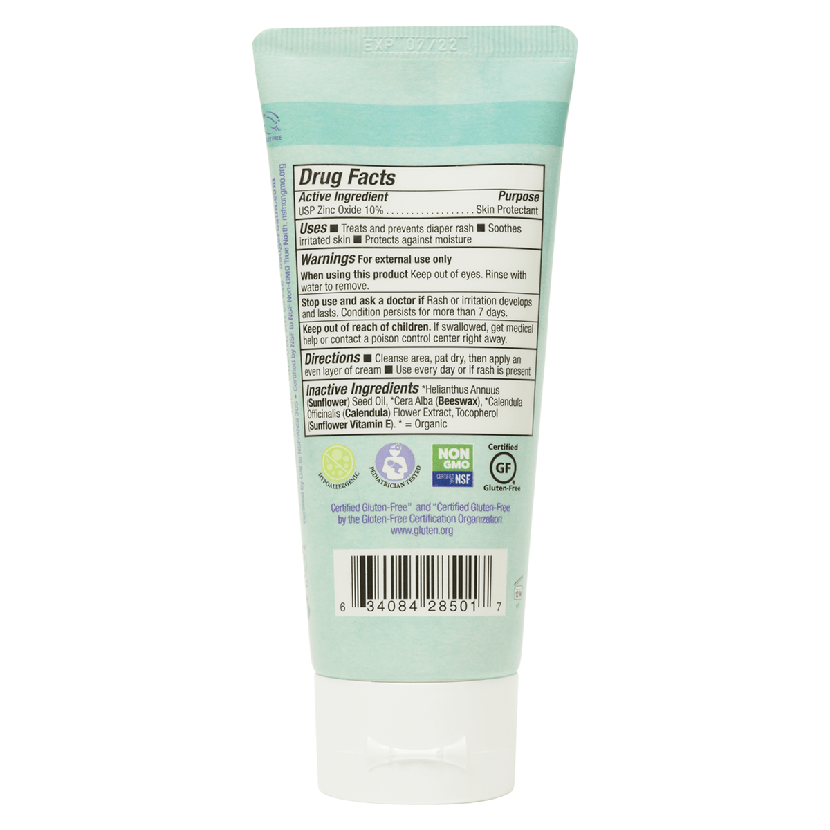 Alternate Image of Zinc Oxide Diaper Cream Back