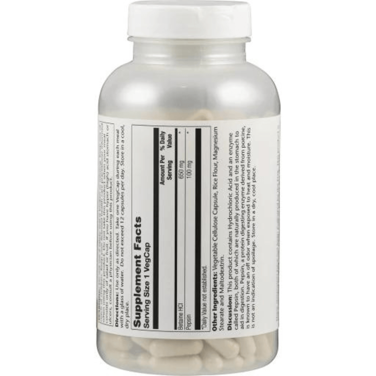 Alternate Image of Betaine HCL with Pepsin 650 mg